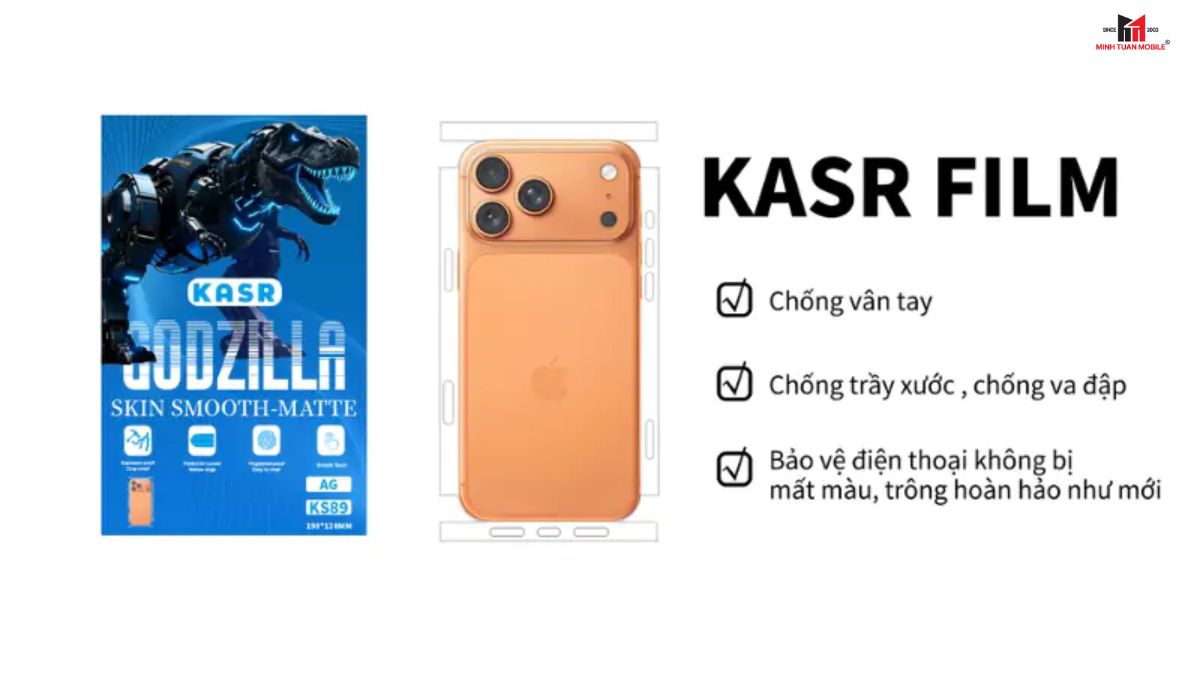 Hiệu năng chống xước gấp 10 lần so với miếng dán thường