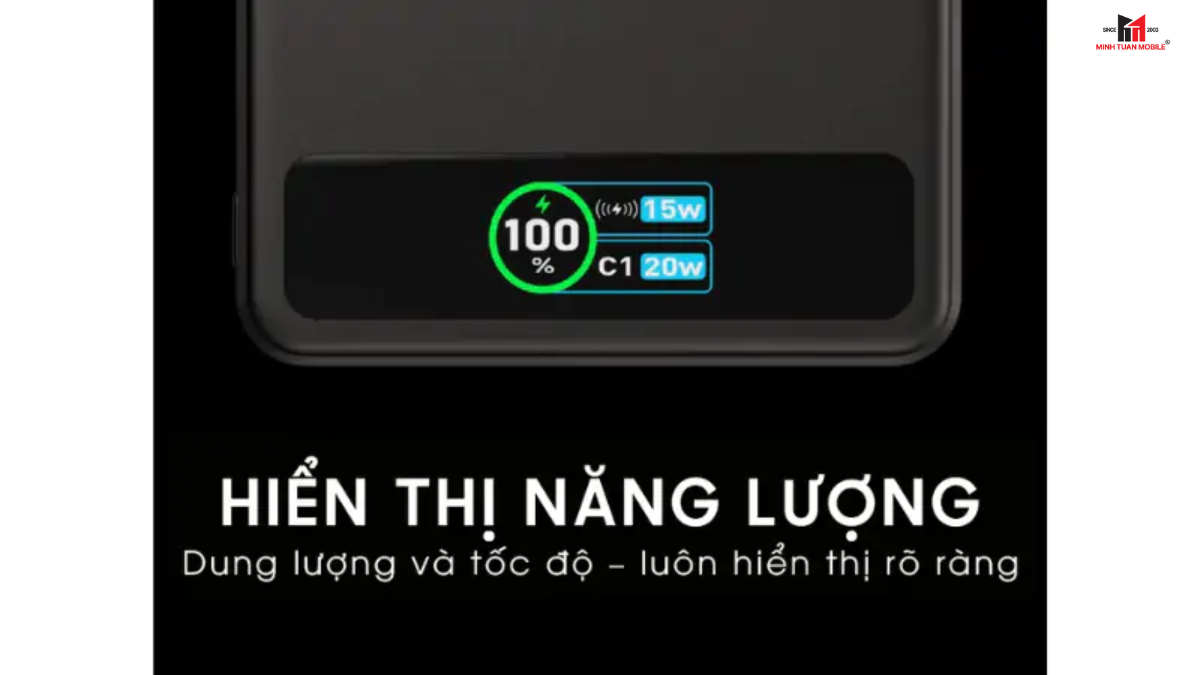 Màn hình LCD trực quan và cáp USB-C tích hợp tiện lợi