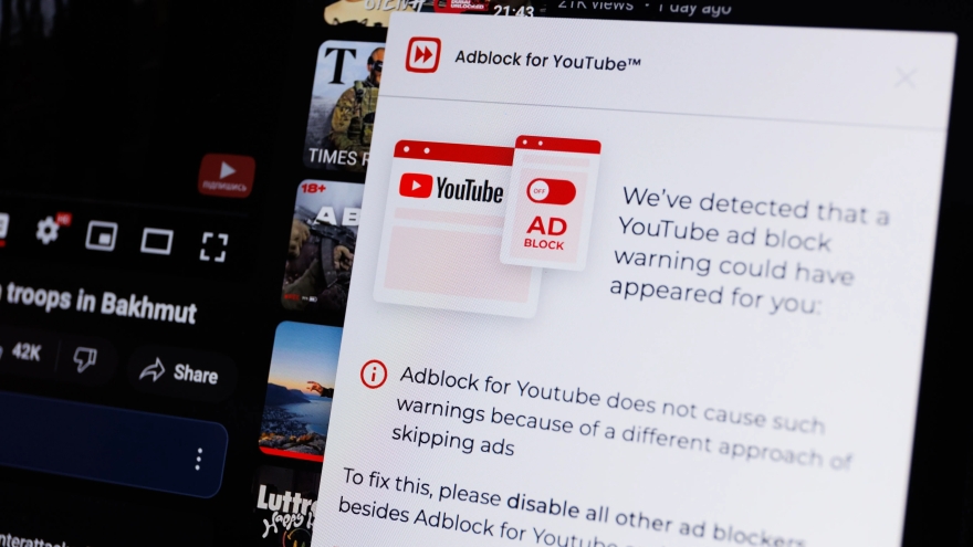 YouTube lại phá trình chặn quảng cáo của người dùng