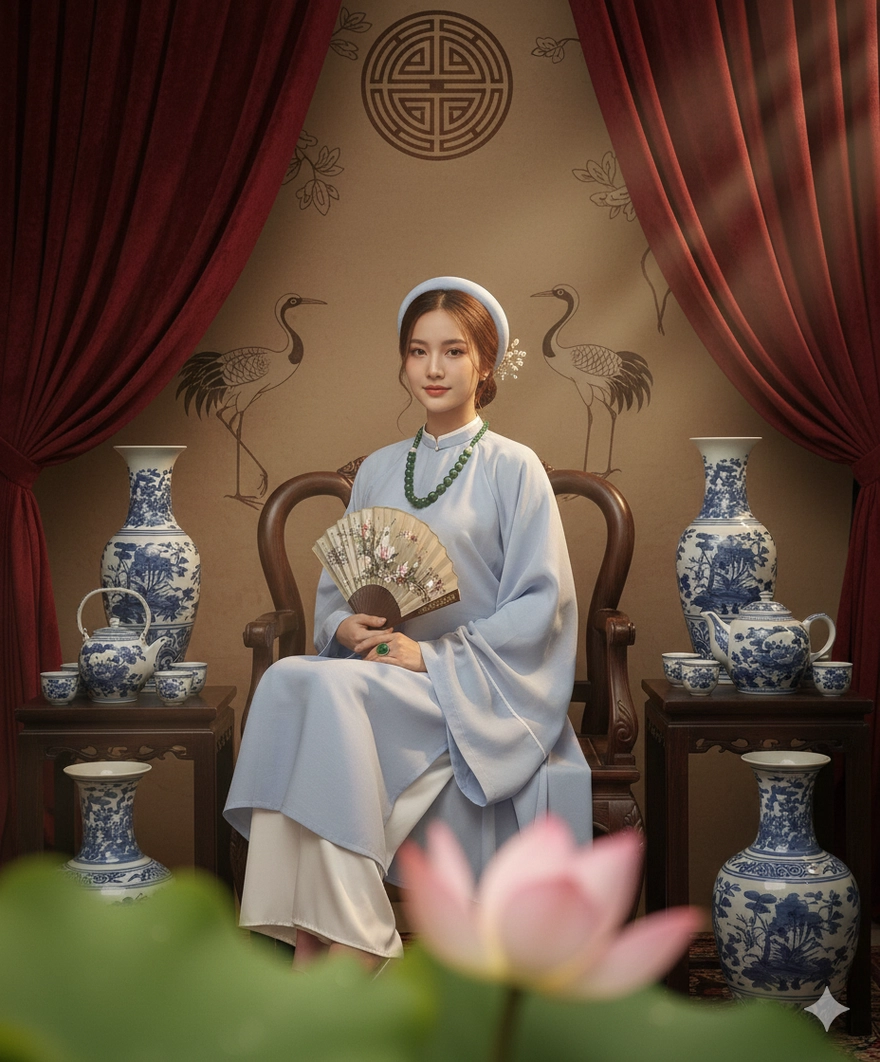 Cách tạo ảnh áo dài phong cách cổ điển bằng Gemini AI