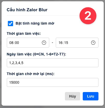 cách làm mờ zalo