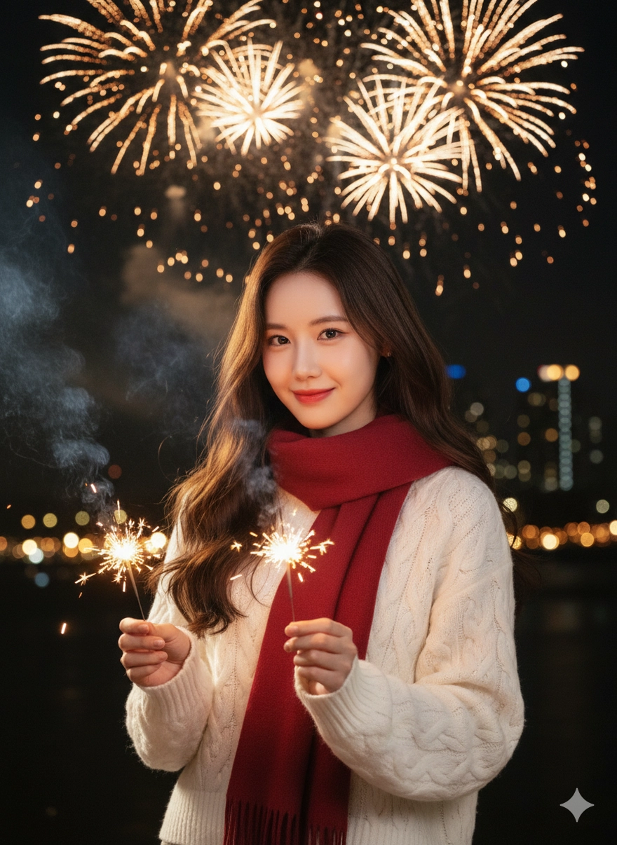 Tạo ảnh đón pháo hoa đêm Giao thừa 2026 với Gemini