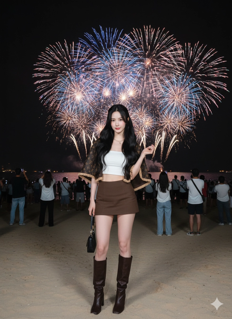 Tạo ảnh đón pháo hoa đêm Giao thừa 2026 với Gemini