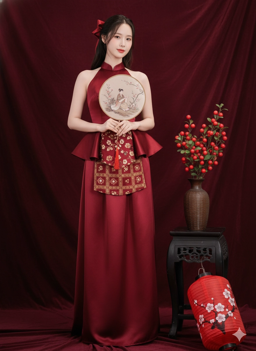 Câu lệnh Gemini tạo ảnh Tết trong studio cực đẹp