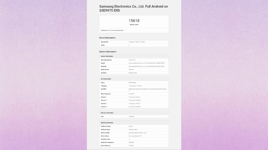 Samsung thử nghiệm chip Exynos 2700 siêu mạnh cho Galaxy S27