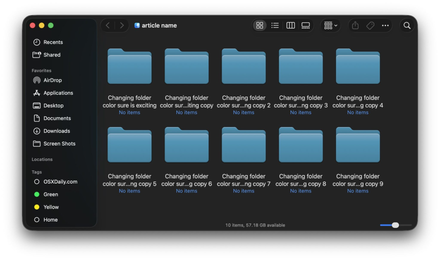 Cách tùy chỉnh màu biểu tượng thư mục trên macOS Tahoe