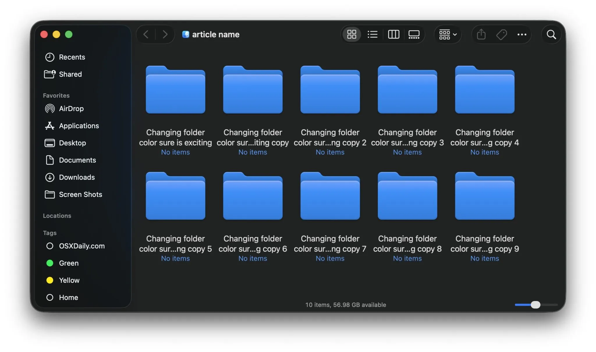 Cách tùy chỉnh màu biểu tượng thư mục trên macOS Tahoe