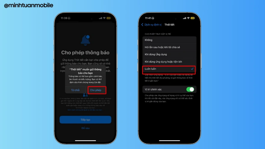 iPhone có cảnh báo trời mưa Cách bật chỉ trong 1 phút
