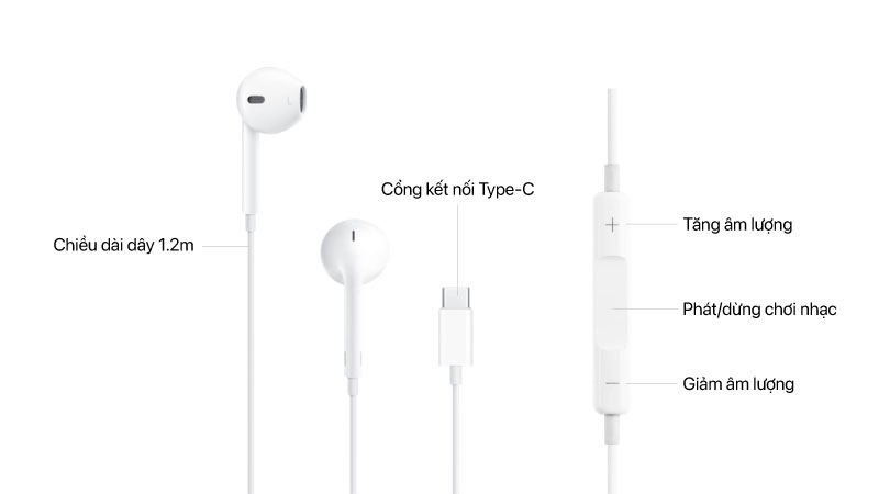 Thông số kỹ thuật tai nghe Type C