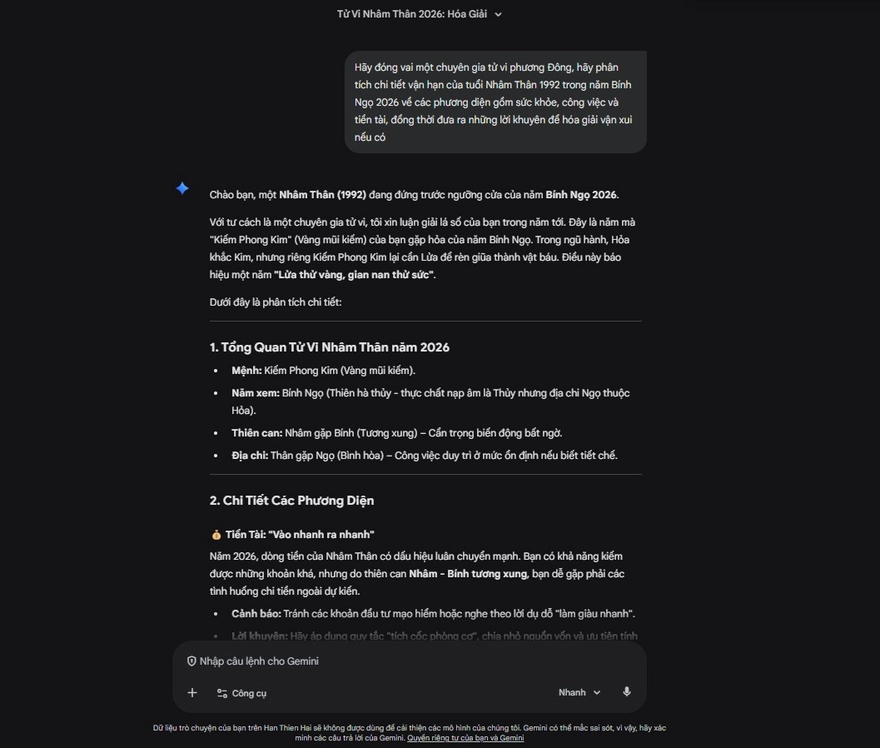 5+ Câu lệnh AI xem tử vi Tết Bính Ngọ 2026 cực chuẩn