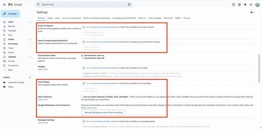 Hướng dẫn tắt toàn bộ tính năng AI trong Gmail