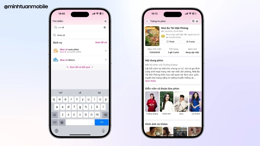 Nhà Ba Tôi Một Phòng: Lịch chiếu, cách đặt vé trên iPhone