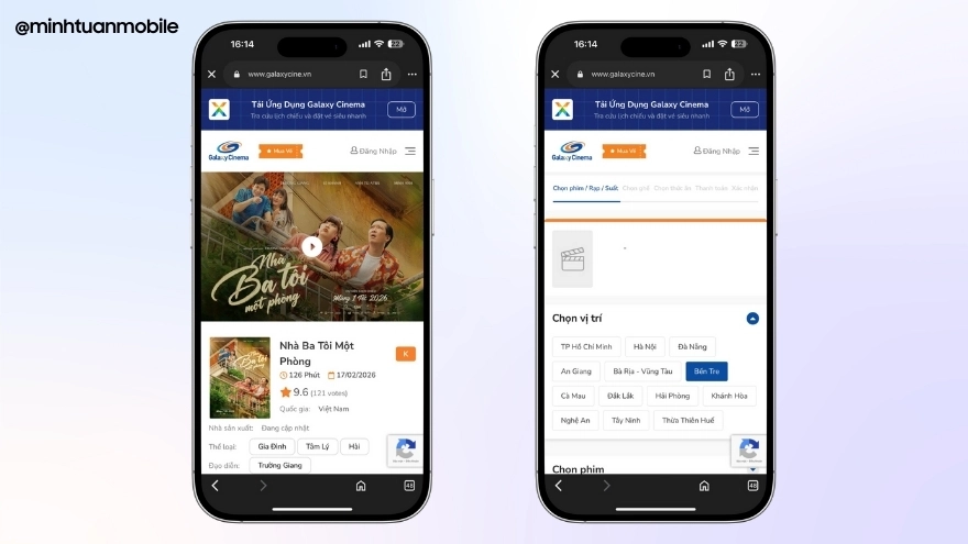 Nhà Ba Tôi Một Phòng: Lịch chiếu, cách đặt vé trên iPhone
