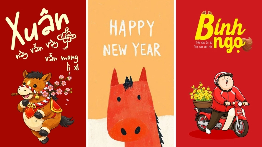 20+ bộ hình nền điện thoại Tết Bính Ngọ 2026 đẹp, may mắn