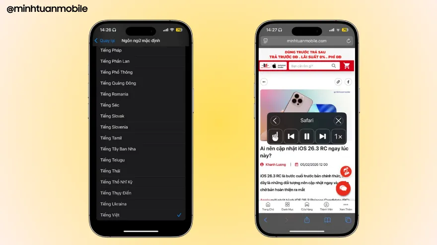 Đọc báo hay văn bản mà không cần phải nhìn trên iPhone
