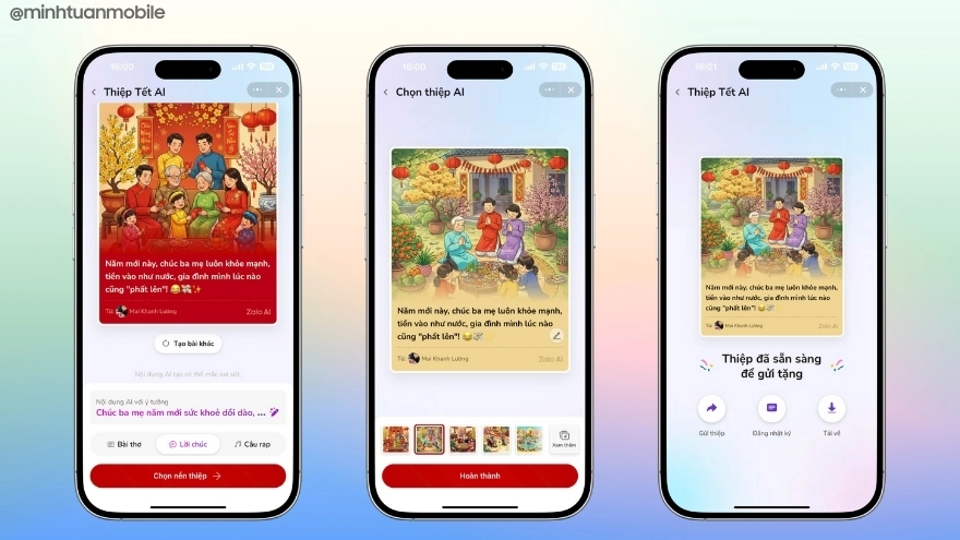 Cách tạo thiệp chúc Tết qua Zalo cho người thân cực ý nghĩa