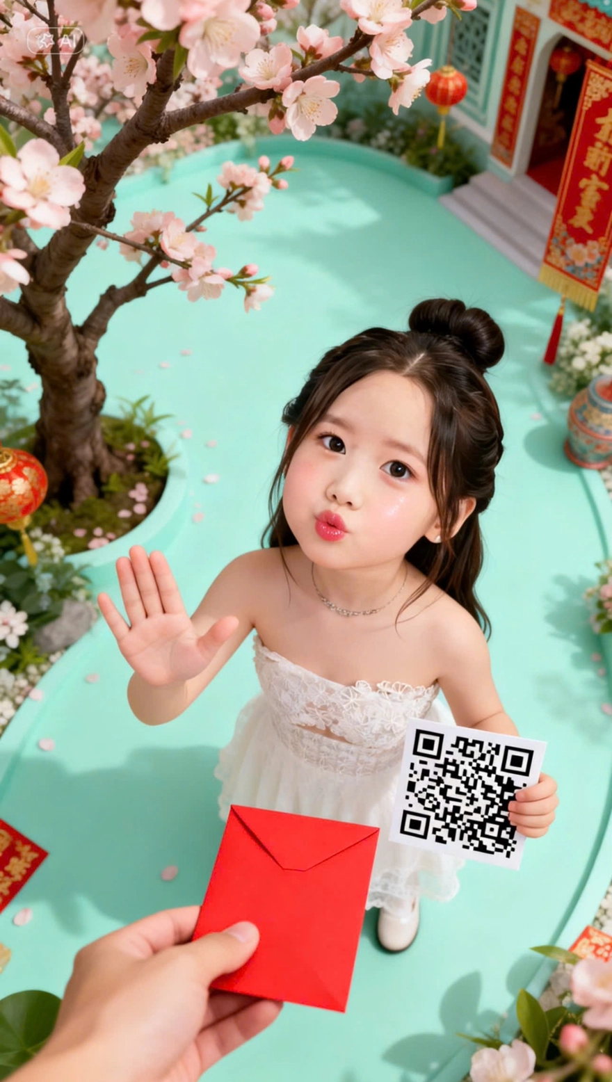 Hướng dẫn làm trend AI nhận lì xì cực đáng yêu