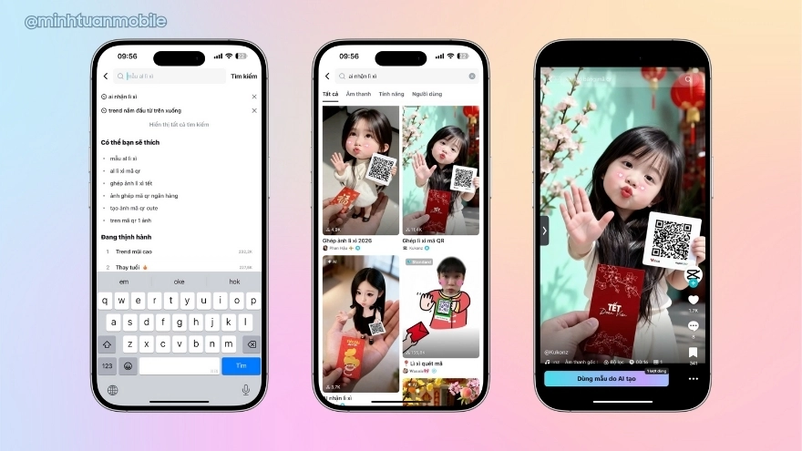 Hướng dẫn làm trend AI nhận lì xì cực đáng yêu