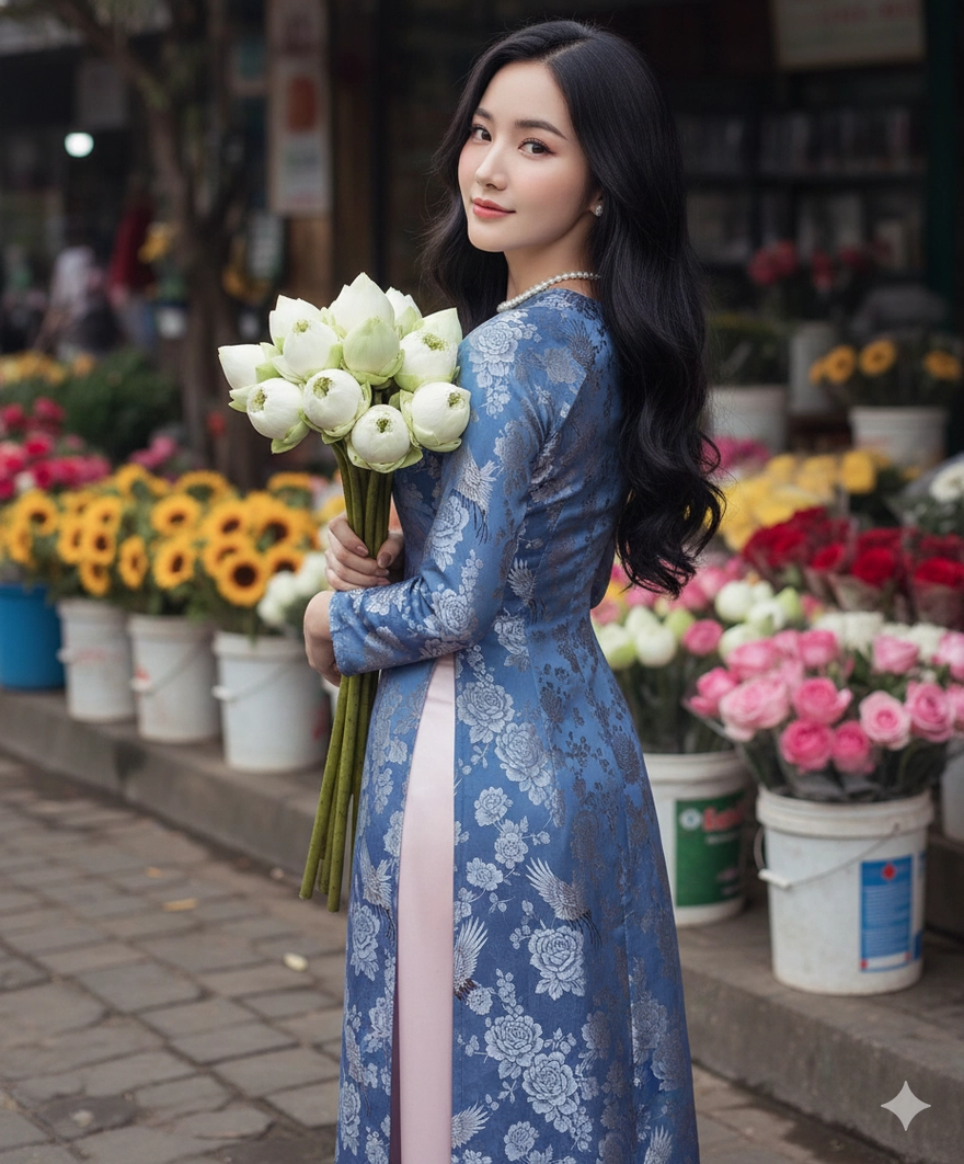 Tổng hợp Prompt Gemini AI tạo ảnh áo dài Tết đẹp như tranh!