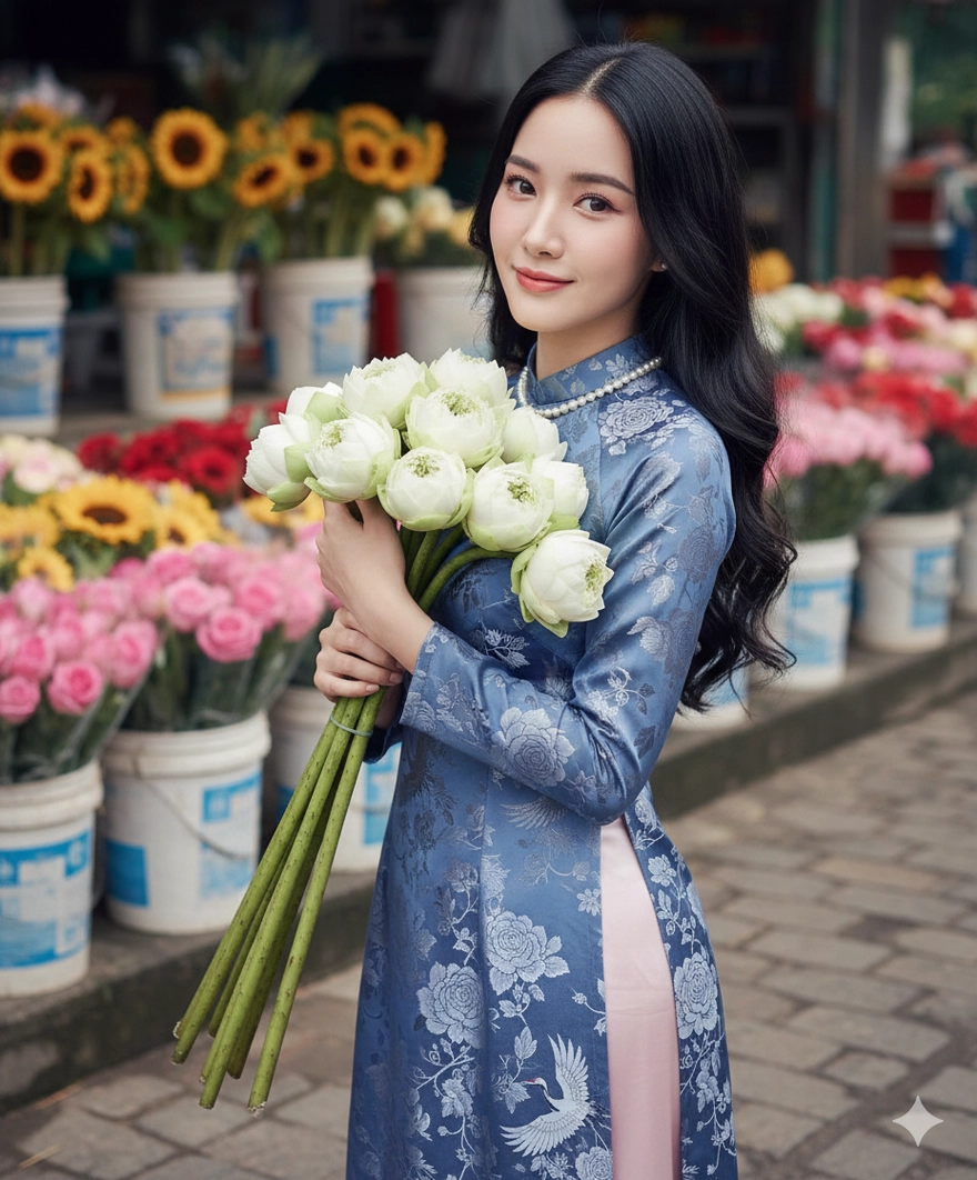 Tổng hợp Prompt Gemini AI tạo ảnh áo dài Tết đẹp như tranh!