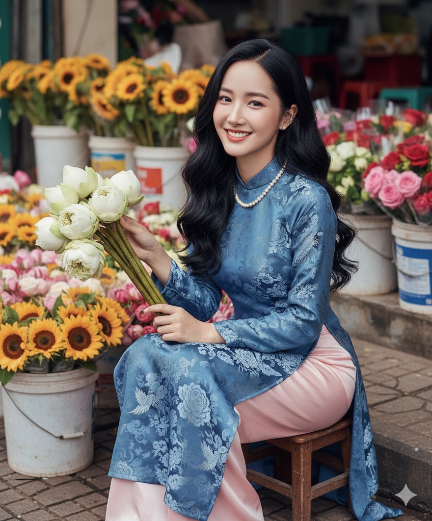 Tổng hợp Prompt Gemini AI tạo ảnh áo dài Tết đẹp như tranh!