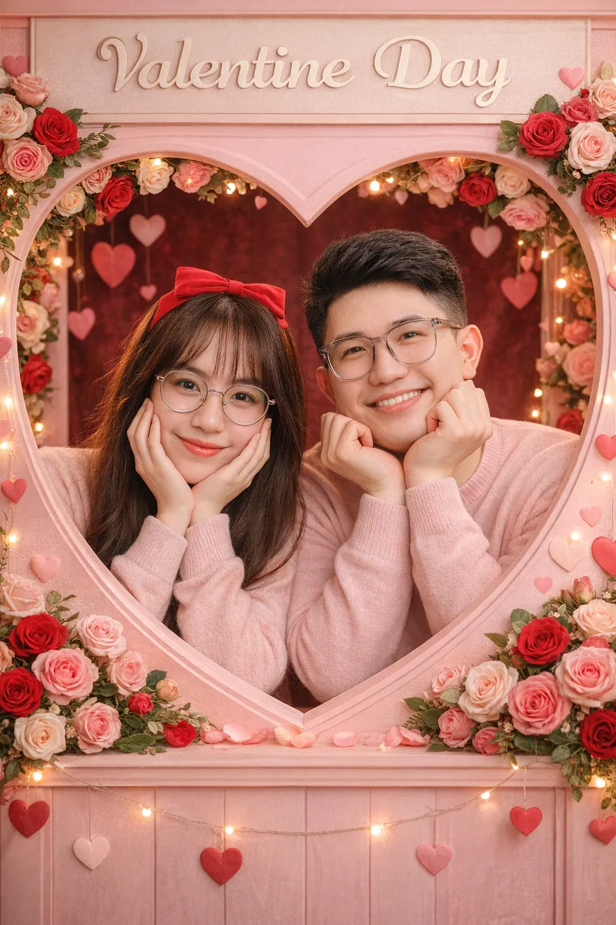 Tạo bộ ảnh Valentine cho couple chỉ với một câu lệnh Gemini