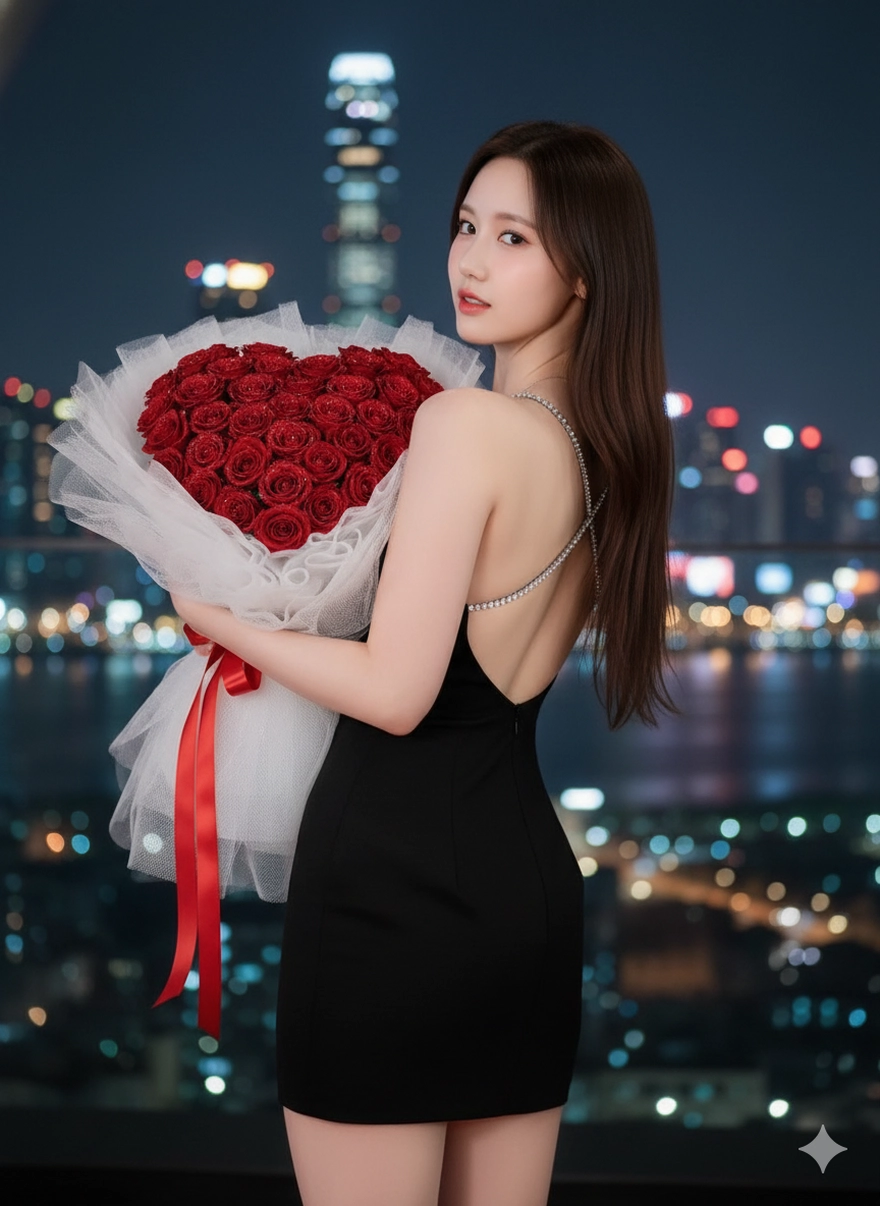 Tổng hợp câu lệnh Gemini tạo ảnh nàng ôm hoa dịp Valentine