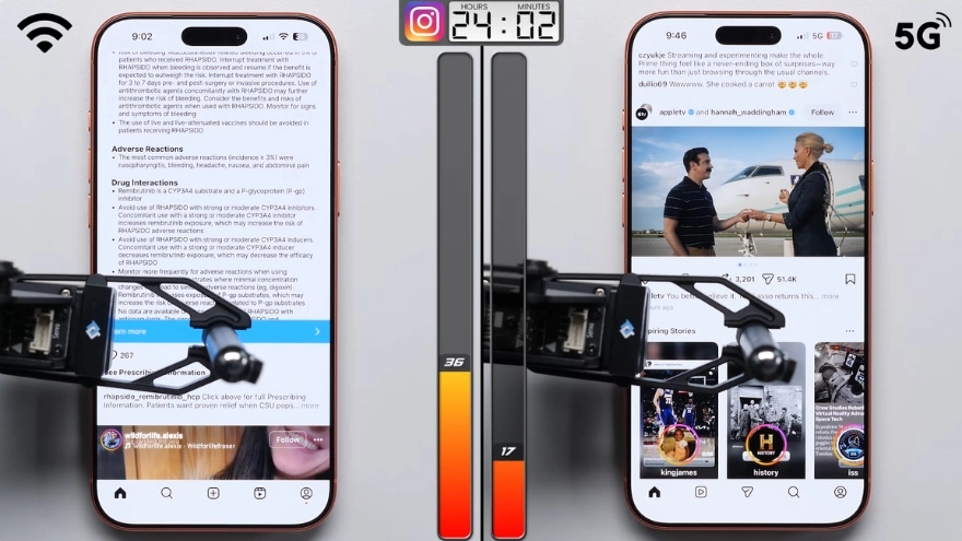 So pin iPhone khi dùng Wi-Fi và 5G: Chênh lệch đáng kể!!