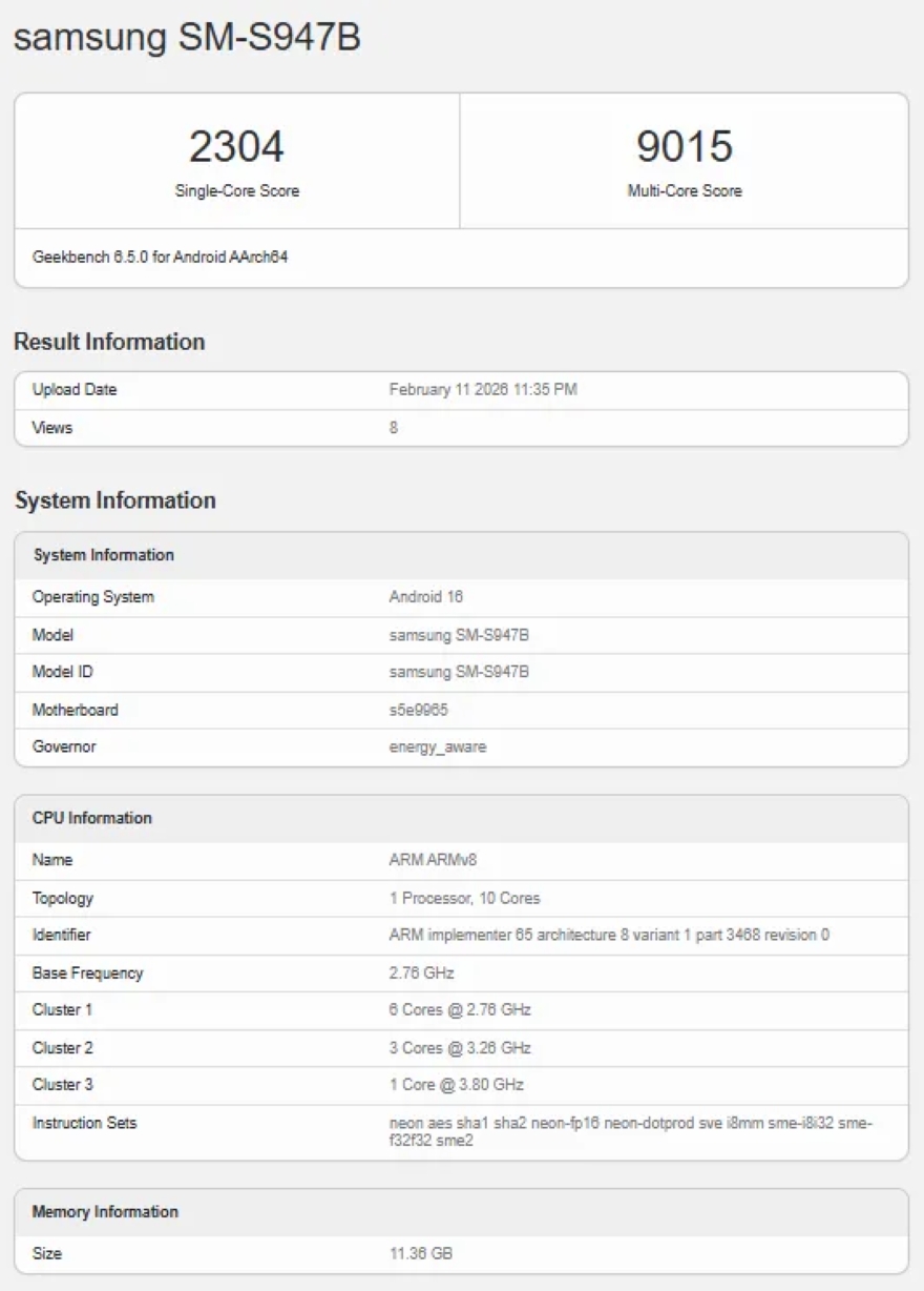 Galaxy S26 Plus toàn cầu dùng chip gì