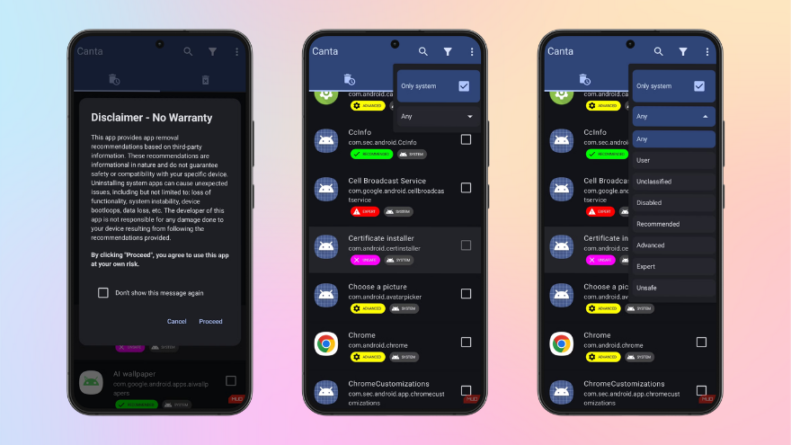 Ứng dụng giúp dọn dẹp bloatware Android một cách an toàn