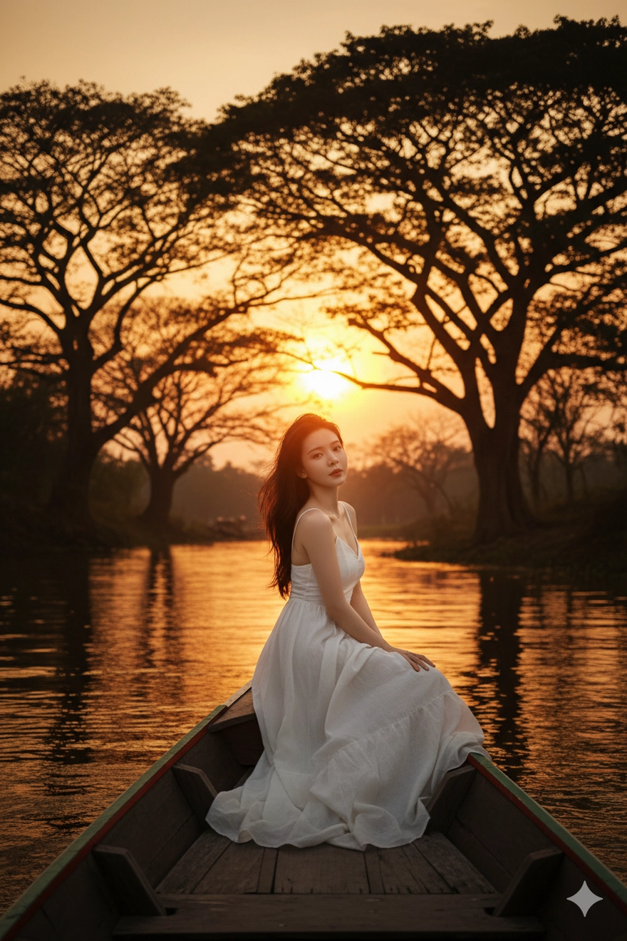 Câu lệnh Gemini tạo ảnh du lịch sông nước cực chill