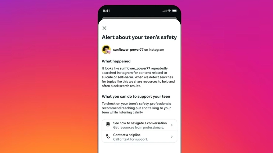 Instagram sẽ cảnh báo phụ huynh khi trẻ tìm nội dung tự hại