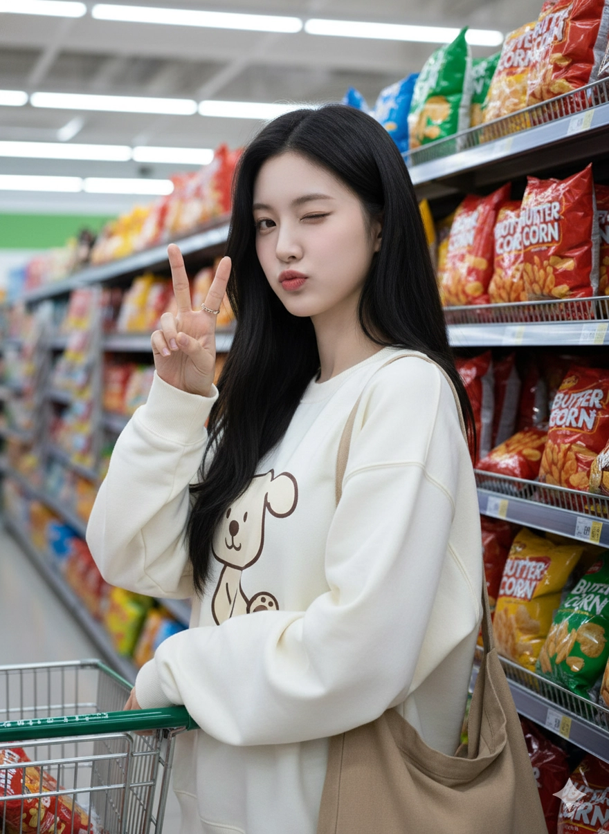 Câu lệnh Gemini tạo ảnh trong siêu thị cực ngầu