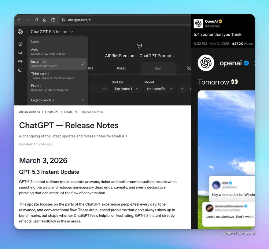 OpenAI ra mắt GPT‑5.3 Instant: Hội thoại tự nhiên, thực tế hơn