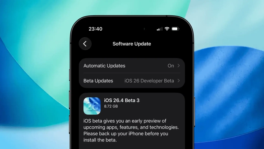 Apple ra mắt iOS 26.4 Beta 3 thứ hai: Chưa rõ mục đích