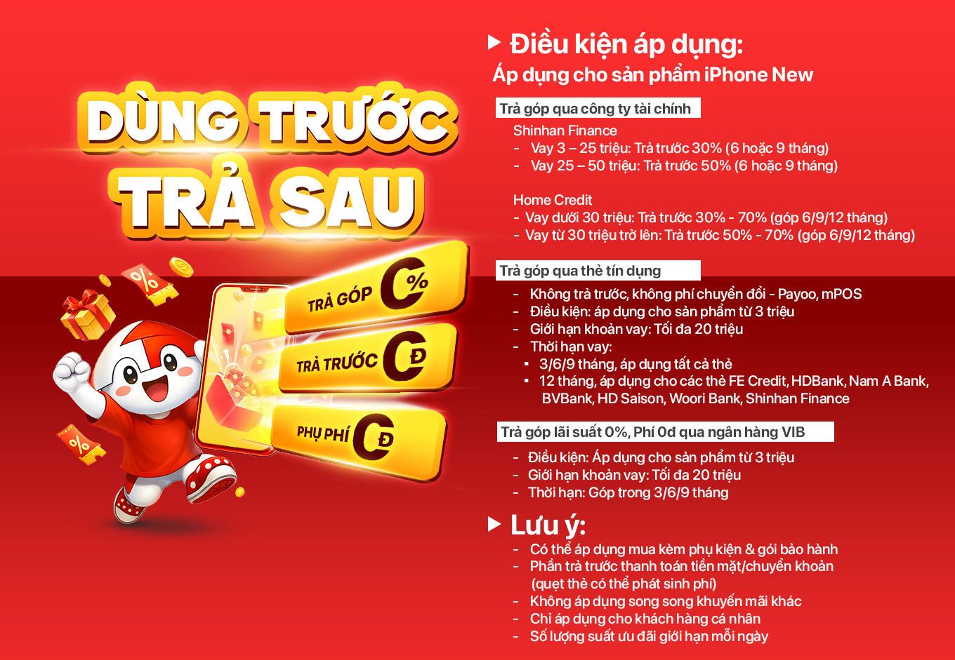 chinh sach tra gop 3 khong tai minhuanmobile