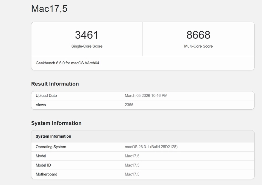 MacBook Neo giá rẻ nhưng đạt điểm hiệu năng mạnh bất ngờ