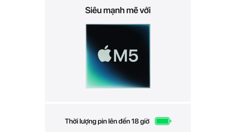 Hiệu năng đột phá với Chip Apple M5