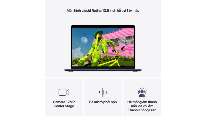 Màn hình Liquid Retina 13.6 inch sắc nét
