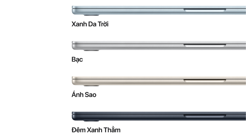 Thiết kế mỏng nhẹ, sang trọng đặc trưng MacBook Air