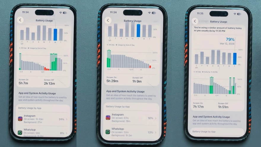 iOS 26.4 Beta 4 sau 3 ngày: Pin càng dùng càng 
