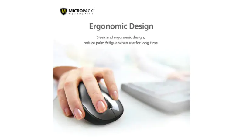 Thiết kế của chuột không dây MicroPack Speedy Silent MP-771W