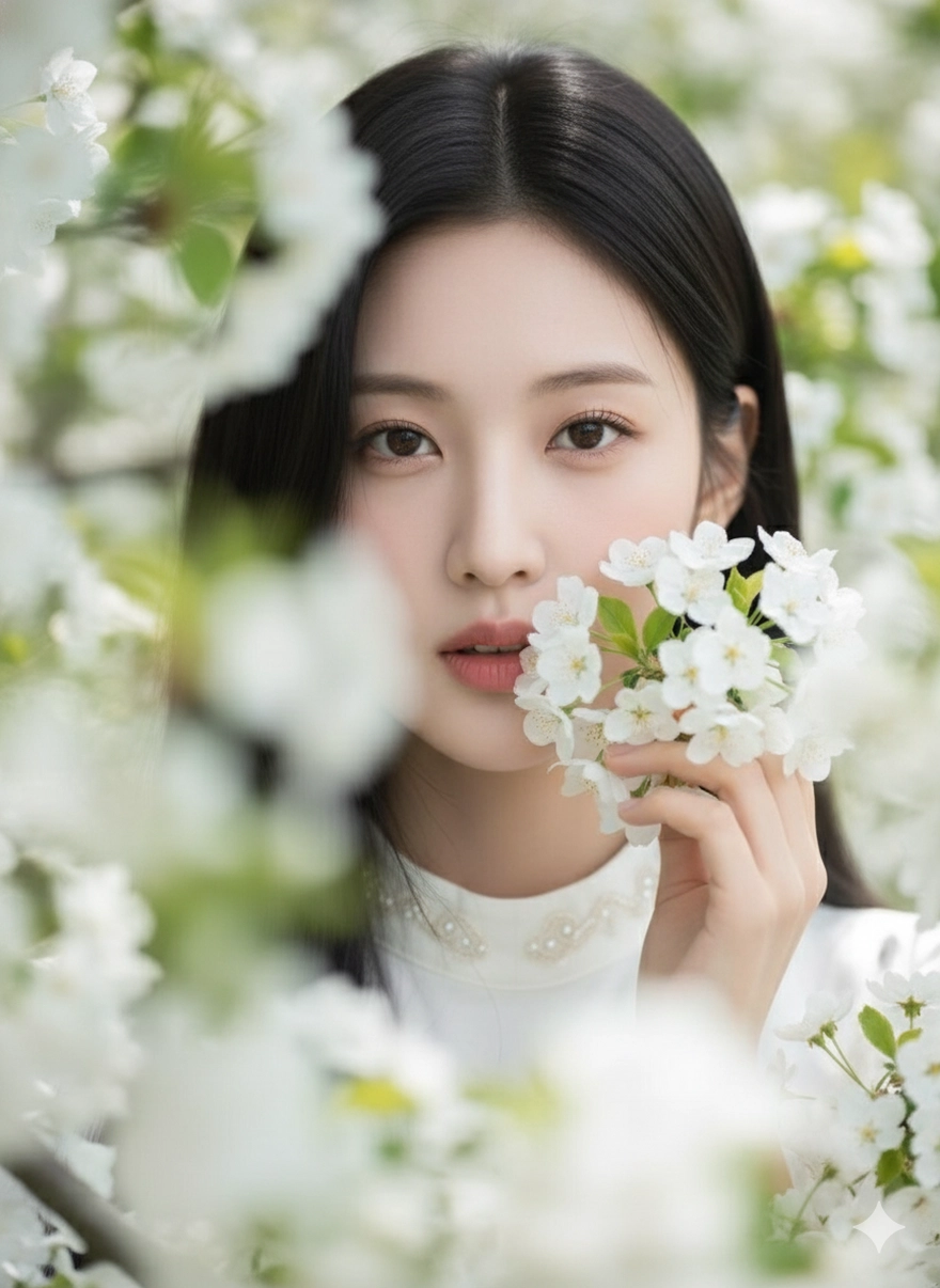 Câu lệnh Gemini tạo ảnh nàng thơ giữa biển hoa rực rỡ