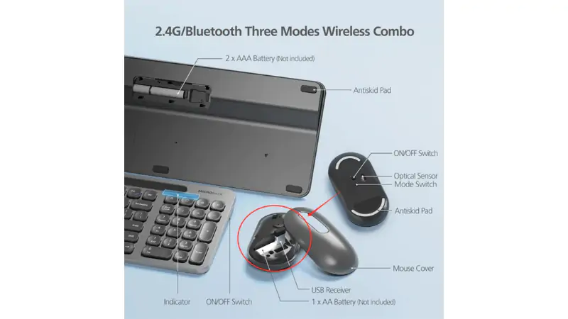 bàn phím chuột kết nối không dây 