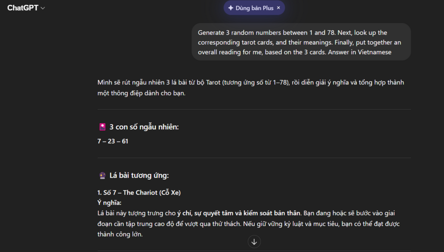Cách xem Tarot tại nhà chỉ bằng câu lệnh ChatGPT