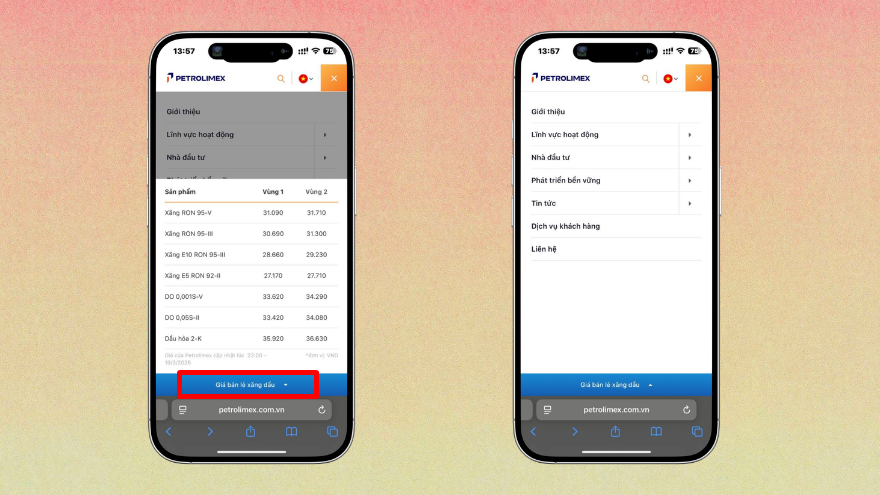 Cách tra cứu giá xăng hôm nay ngay trên iPhone nhanh nhất