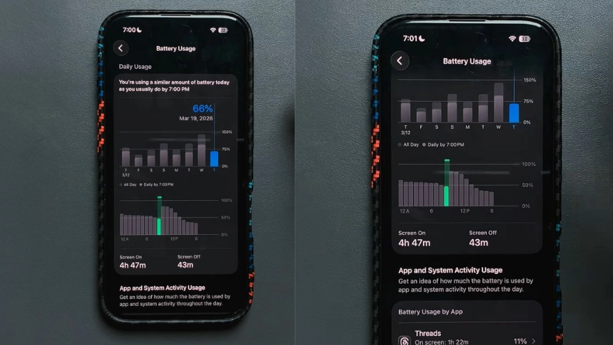 iOS 26.4 RC sau 1 ngày: Pin 5 tiếng chỉ tốn 66%, quá mượt!