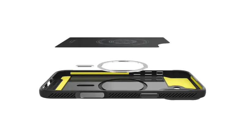 Công nghệ MagFit trên ốp lưng Magsafe iPhone 16 Plus Spigen Rugged Amor