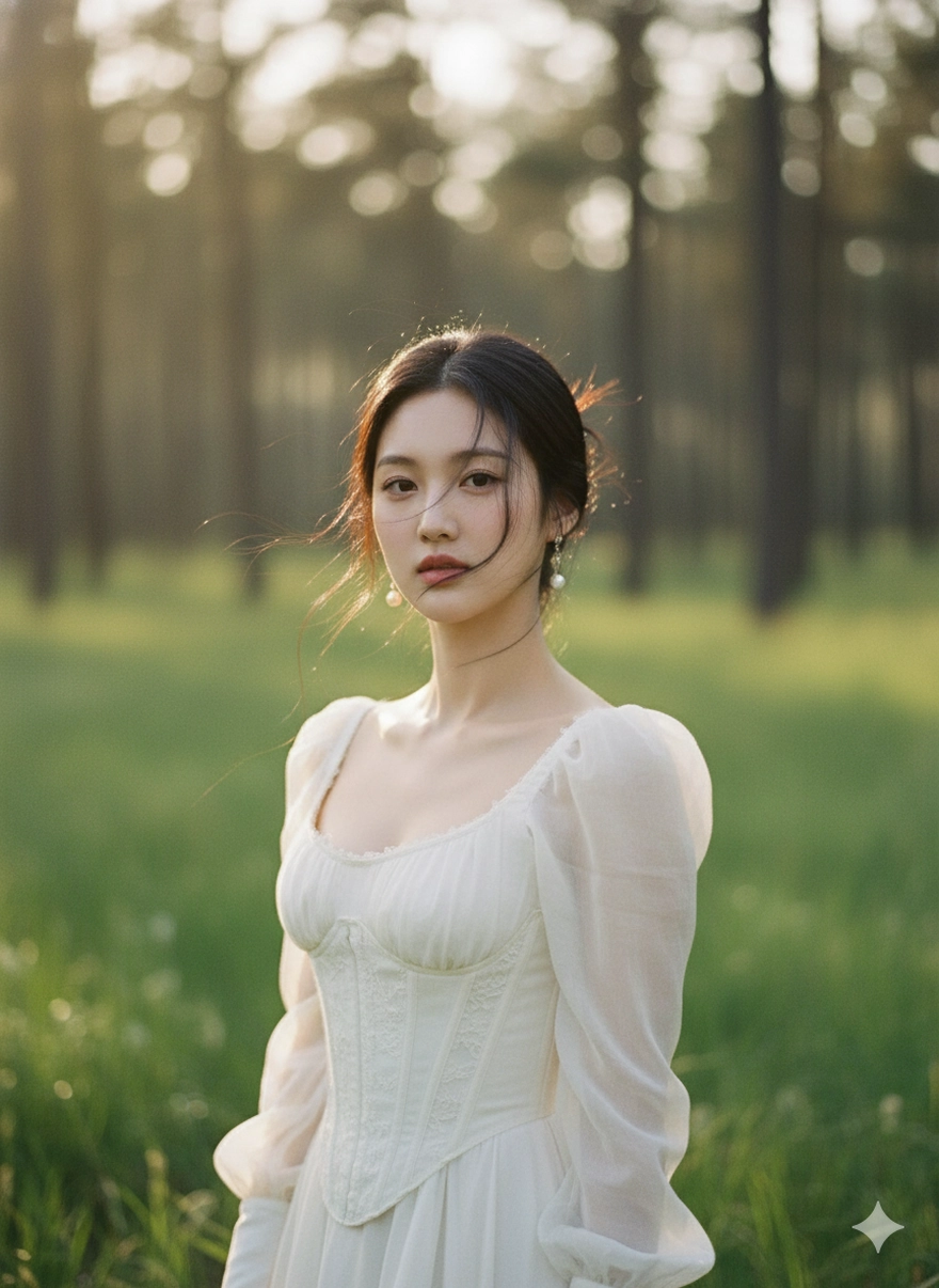 Tạo ảnh nàng thơ váy trắng tinh khôi với Gemini