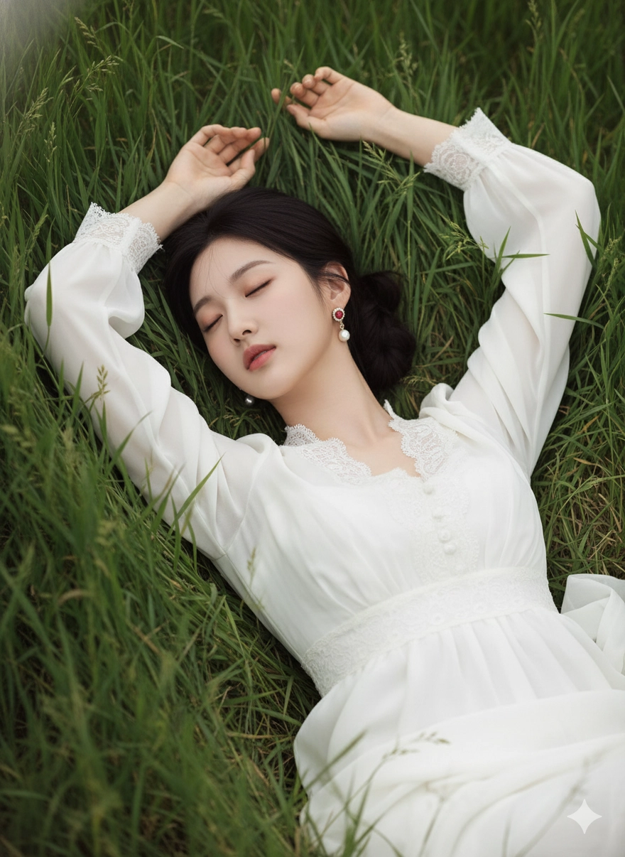 Tạo ảnh nàng thơ váy trắng tinh khôi với Gemini